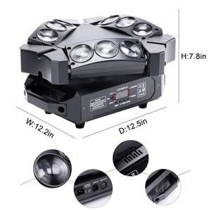 U'King Mini 9 kafa kuş sallayarak kafa sahne etkisi ışık RGB Led DMX512 ve ses aktif Led sahne ışıkları - Product Image 6