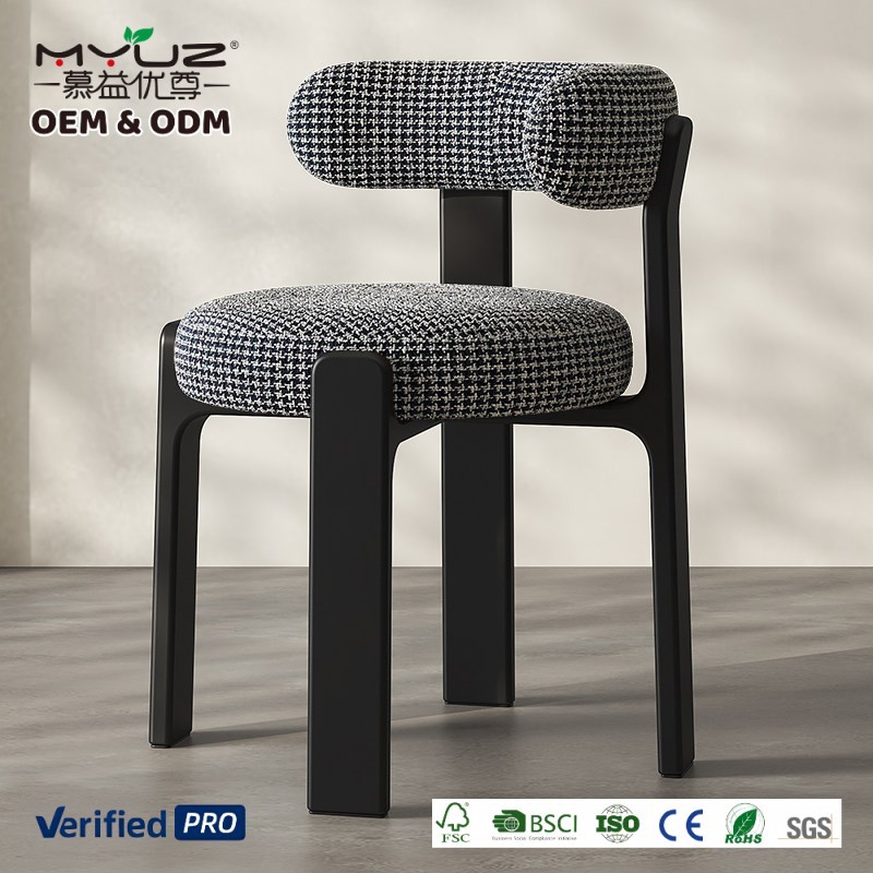 Noir + Chenille Premium Carreaux Noir et Blanc