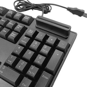 Teclado de computadora de escritorio lector de tarjetas inteligentes eID para países europeos