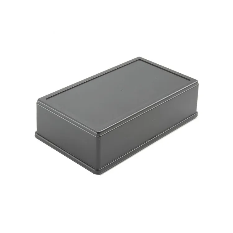 Caja de proyecto electrónico negra Fabricante Personalización ABS Caja de conexiones universal Cajas de caja de PCB de plástico eléctrico
