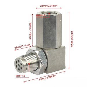 Nuevo mini catalizador universal O2 sensor M18 * 1,5 sensor de oxígeno de 90 grados con mini eliminador de convertidor catalítico - Product Image 5
