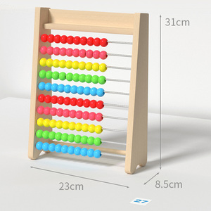 COMMIKI <strong>Counting</strong> Beads Numbers Toy Wire Computing Rack Digital Cognitive Toys Wooden Abacus Children Early Math Learning Toy - Product Image 6