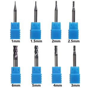 Frezeler kesme 4 flüt değirmen 1/1.5/2/2.5/3/4/5/6mm alaşım karbür Tungsten çelik freze kesicisi End Mill Metal kesici - Product Image 2