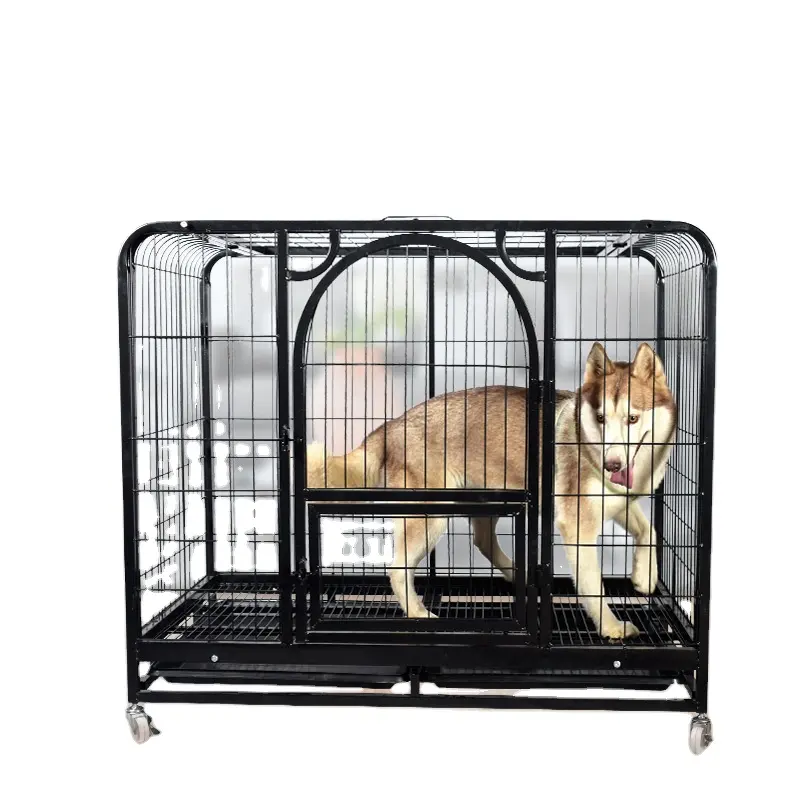 heavy duty dog kennels with wheels and lock pet products cage pet dog kennels