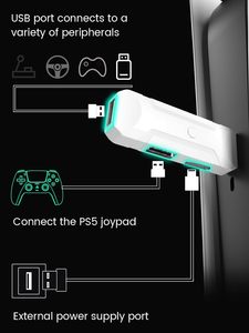 用于PS5控制器的键盘鼠标转换器USB适配器Besavior U5连接器适配器即插即用 - Product Image 5
