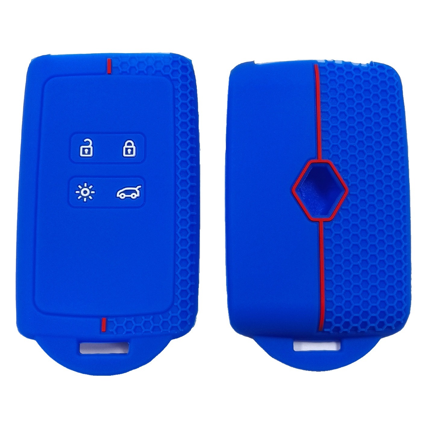 Líneas azules + rojas