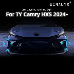 WINAUTOLEDデイタイムランニングフロントバンパーフォグライト、ウインカー付きトヨタカムリHXS 2024 2025 DRLイエローブルーライト12V - Product Image 4