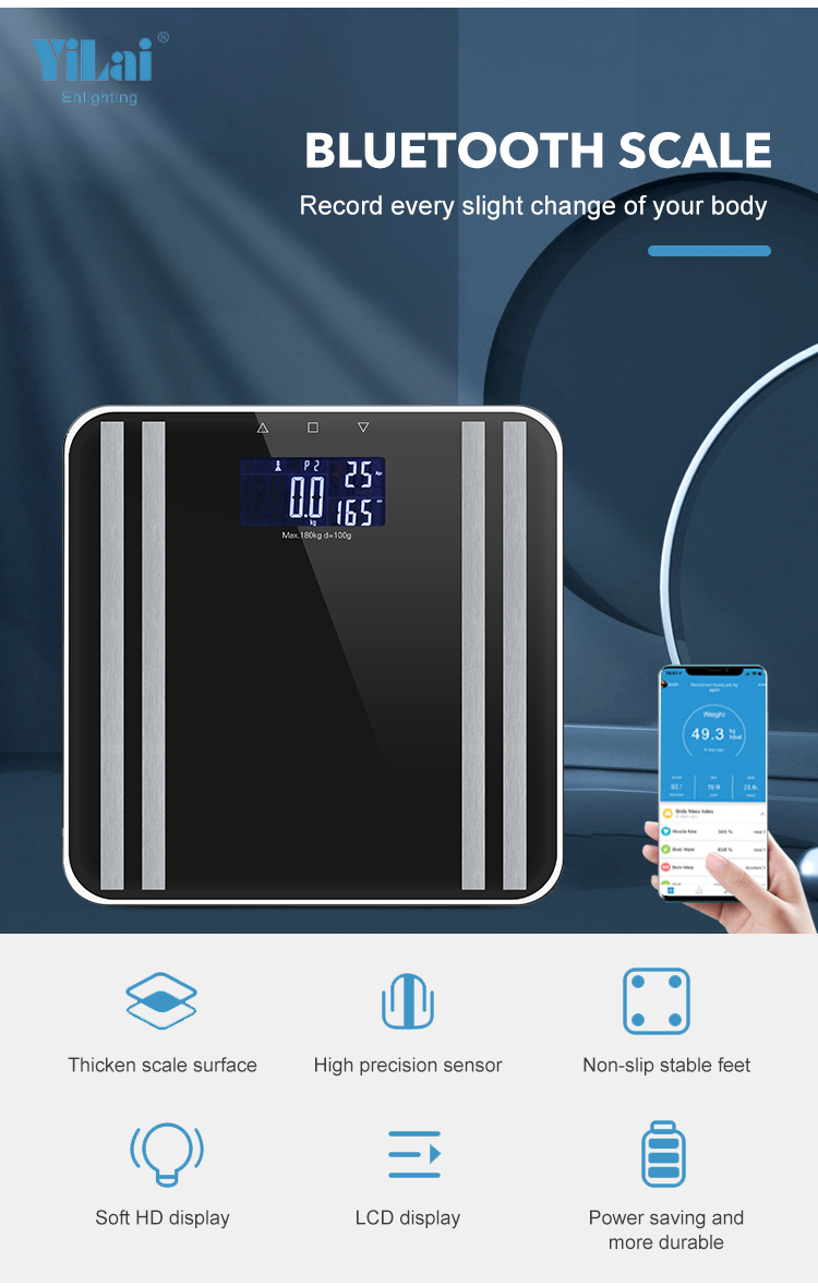 OEM/ODM New Product 180kg Home Battery Bathroom Electronic Scale Digital Weighing Digital Body Weight Scale
