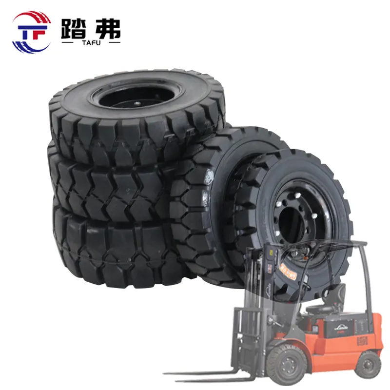 Fabricado na China 4.00-8 5.00-8 6.00-9 6.50-10 18*7-8 28*9-15 815-15 fábrica de empilhadeiras de pneus sólidos