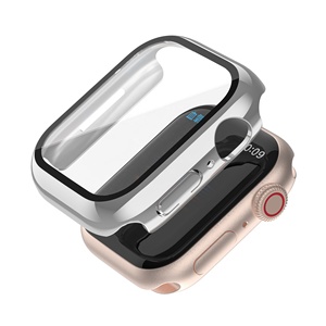 Apple Watch Series 7用ケース41mm45mm強化ガラススクリーンプロテクター内蔵薄型バンパーフルカバレッジバブルフリーコーブ - Product Image 6