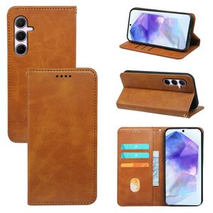工厂可定制翻盖磁铁钱包皮革手机套，适用于三星Galaxy S25带卡座支架的边缘手机套 - Product Image 3