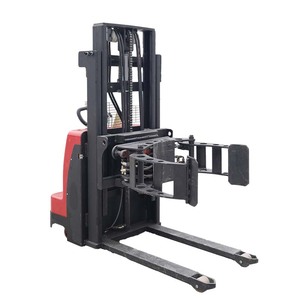 Alat penumpuk penjepit rol kertas listrik penuh, peralatan penanganan penumpuk pengangkat Drum elektrik penuh 90 derajat berputar - Product Image 1