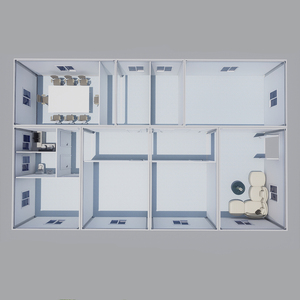 แบบแปลนตู้คอนเทนเนอร์ขนาด20 40ฟุตสำหรับบ้านและสำนักงานเตรียมไว้ล่วงหน้า4ห้องนอนพร้อมร้านสำนักงาน20 40ft - Product Image 4