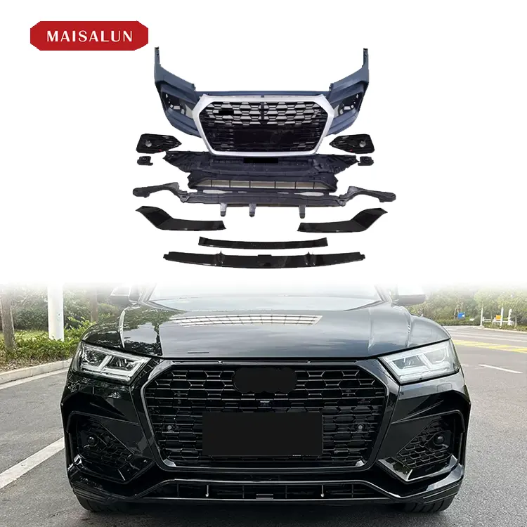 Tuyệt vời đồ đạc phụ kiện tự động cho Audi Q5 nâng cấp lên rsq5 phong cách BodyKit với front bumper nướng phía trước Lip Phụ tùng xe hơi