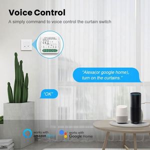 Tuyaスマートライフ1ギャングZigbeeWiFiカーテンスイッチモジュールローラーシャッターブラインドモーターホームGoogleAlexa音声制御 - Product Image 4
