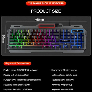 Teclado mecánico portátil T16 todo en uno para ordenador, pantalla táctil con teclado láser virtual para tabletas y teléfonos, gran oferta - Product Image 3