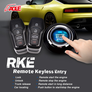 12v אוטומטי keyless כניסה מנוע מנוע המכונית להתחיל להפסיק את המפתח לחץ לחיצה על כפתור pke נגד גניבת מערכת אזעקה