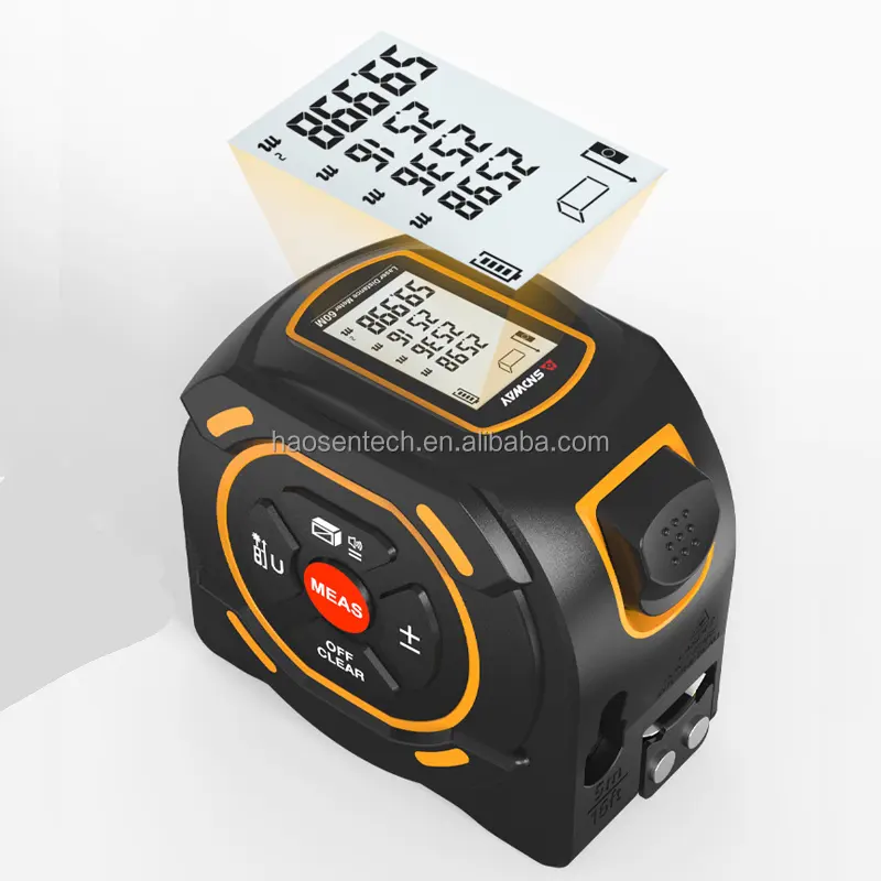 Hoto laser tape measure Mini Household, construction, woodworking tools laser measuring tape digital rechargeable