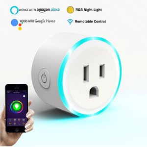 New Product <strong>US</strong> Standard Smart Life Smart Socket With Colorful LED Light Support Amazon Alexa and Google Home Wall <strong>Plug</strong> - Product Image 5