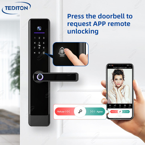 Tediton 6068 Fechadura digitale in tempo reale Intercom Smart Lock Camera biometrica e serratura delle impronte digitali - Product Image 3