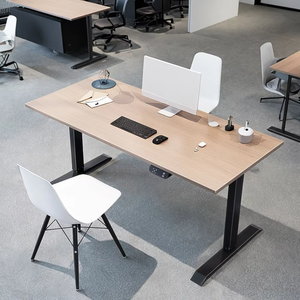 Lujoso escritorio ergonómico de altura ajustable eléctricamente para gerente de oficina con marco de escritorio de pie para oficinas - Product Image 1