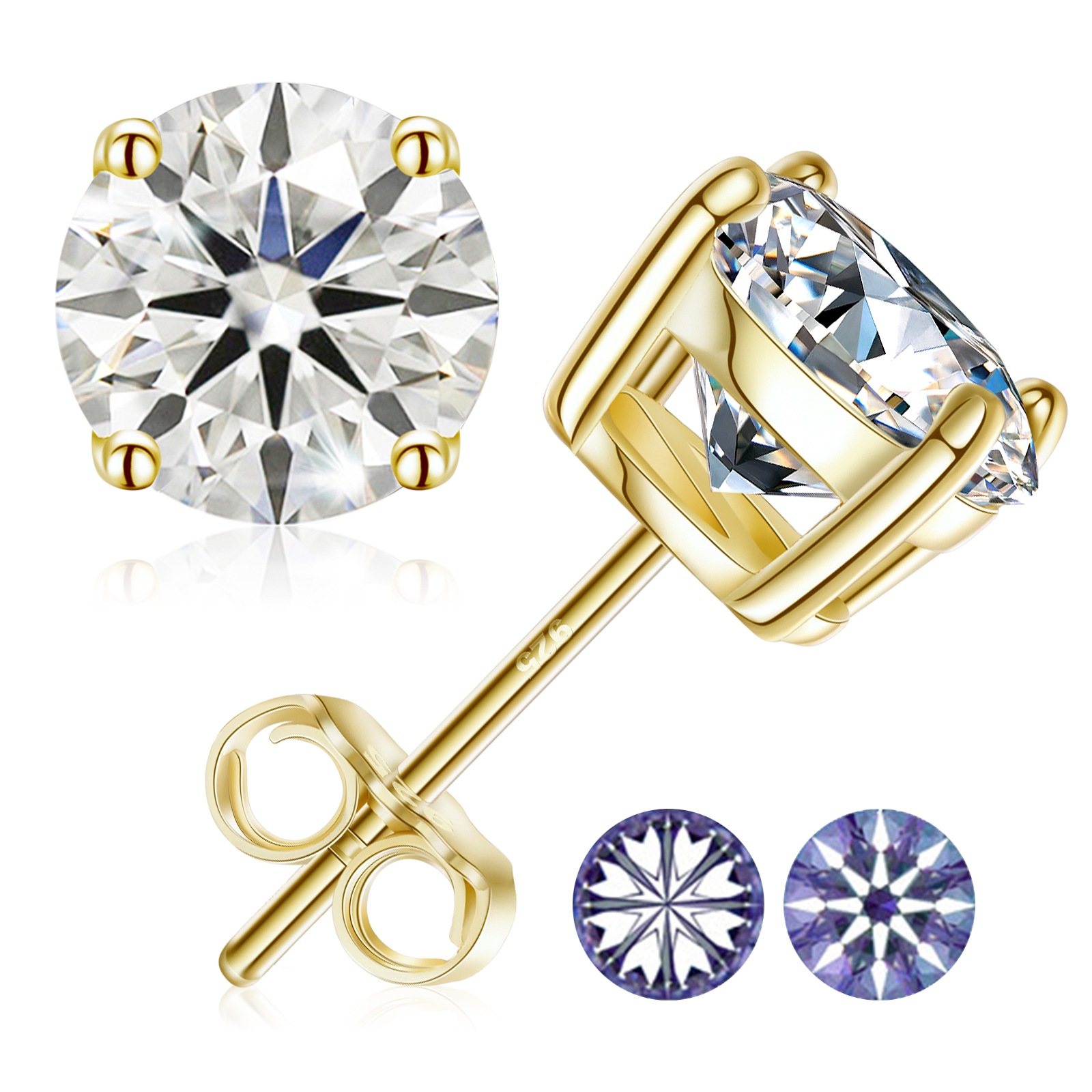 6.5mm 1ct-Gold