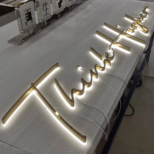 कस्टम डिज़ाइन 3 डी विज्ञापन दुकान चिन्ह धातु बैकलिट संकेतों के नेतृत्व वाले चैनल पत्र - Product Image 1