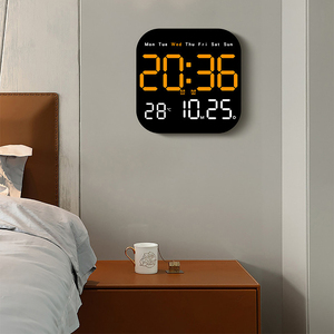Hot Selling Fernbedienung Kunststoff Wecker Woche Datum Temperatur DST LED Digitale elektronische Wanduhren für Hotel - Product Image 6