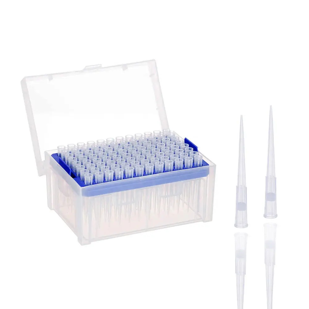 Laboratorio monouso sterile universale micro filtro punte di pipette 10ul 200ul 1000ul lungo con box cremagliera