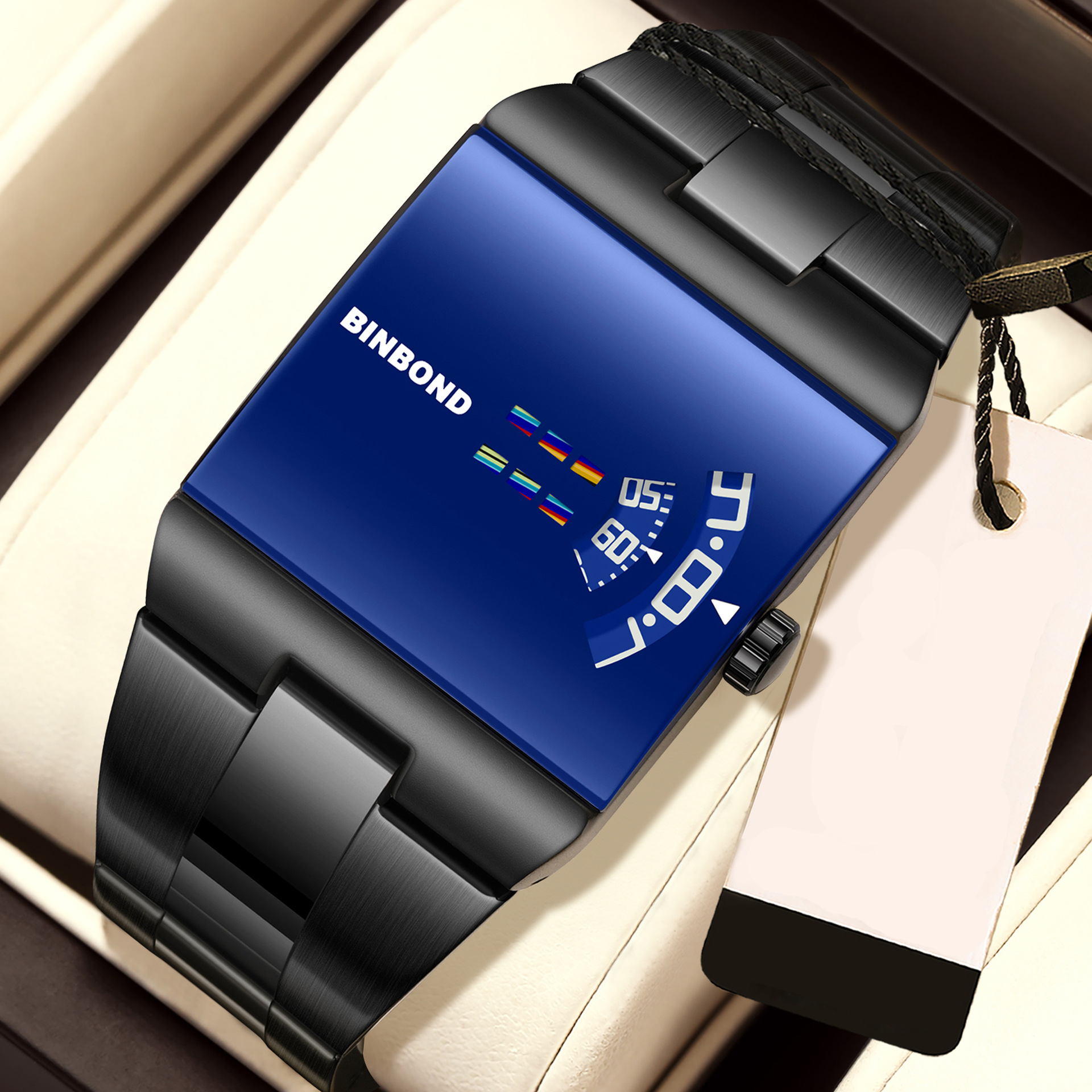 5 Blue Dial Black Band