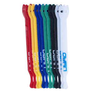 Bridas de nailon personalizadas, correas de gancho y bucle reutilizables para la gestión de cables, organizador de cordones autoadhesivo, velcro multicolor - Product Image 1