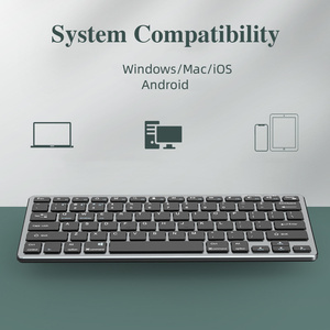 78キーマルチデバイス同期キーボードミニマルチメディアワイヤレスキーボードラップトップPCパッドMacbookTablet用 - Product Image 3