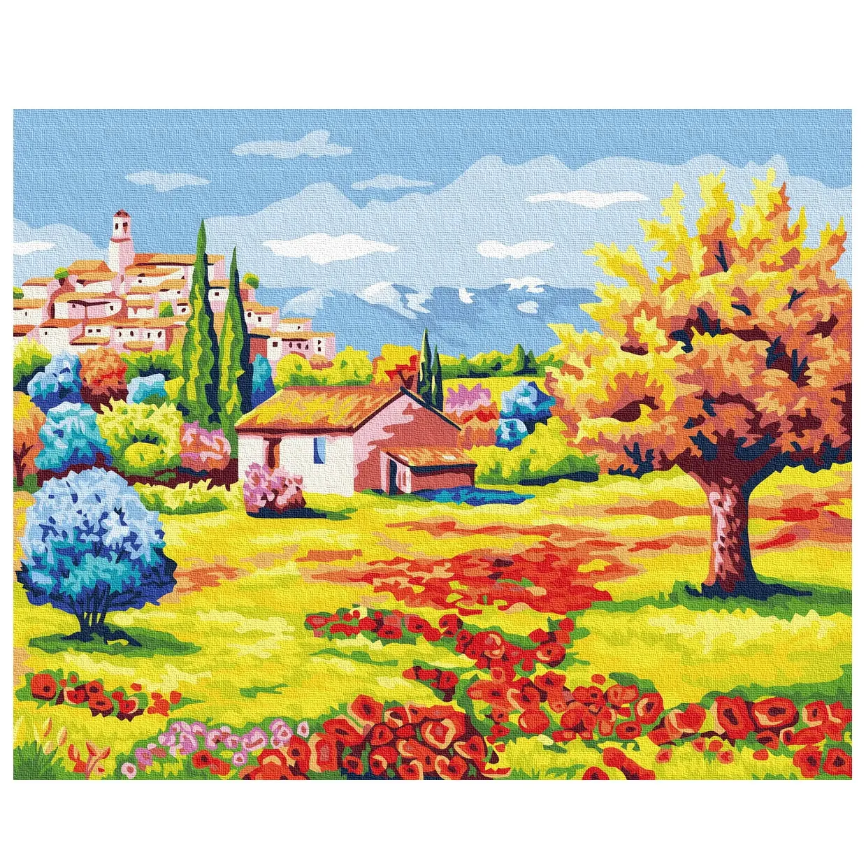 Animada unfading adulto DIY pintura decorativa pintura a óleo da paisagem 40*50 outono paisagem pintura por números