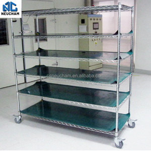 รถเข็นลวดตาข่ายป้องกันไฟฟ้าสถิตย์ ESD รถเข็นเก็บของ SMD PCB SMT พร้อมล้อและโซ่ ESD - Product Image 2