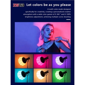 ZSYB Y500RGB LED fotoğraf işığı 2000K-10000K profesyonel Video fotoğraf stüdyosu spot stüdyo lambası kamera işık APP kontrolü - Product Image 3