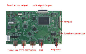 Type-C Mini Compatible DP connector <strong>input</strong> with Touch Output ultrathin 5V Power Supply <strong>LCD</strong> controller board Support 1080P EDP screen - Product Image 2