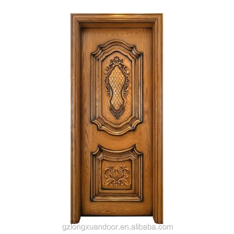 Portes de maison simple intérieur chambre en bois appartement nouveau style noyau en bois massif placage porte en bois pour maisons portes d'intérieur