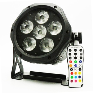 JOYRAY IP65 Waterproof <strong>LED</strong> DMX512 Wireless Battery Powered Round Par Light 6x12W RGBWA 5in1 Stage Architecture Theme Park Light - Product Image 2