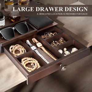 3-Tier trang trại Cologne Organizer Retro Brown món quà tuyệt vời cho nam giới Nước Hoa Lưu trữ giá ẩn ngăn - Product Image 3