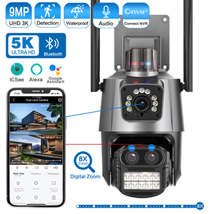 室外防水9Mp Ptz圆顶IP摄像机，带Wifi IP66夜视运动检测双向音频室内使用ICSEE功能 - Product Image 2