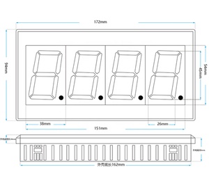 Taidacent 10-36V 1.8 inç 1.5 inç 4 haneli 7 Segment ekran modülü RS485 LED ekran ASCII Modbus ekran paneli
