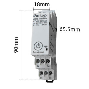 Medidor de Energia Inteligente Trifásico Zigbee 100A de Atacado da Fábrica para Controle de Casa Inteligente Interruptor por App e Voz 100-240VAC - Product Image 4
