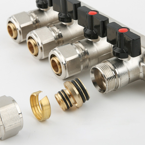 Válvula de control de distribución hidrónica SANIPRO, separador de agua, colectores de latón SS con 2-12 puertos, sistemas de calefacción y piezas - Product Image 6