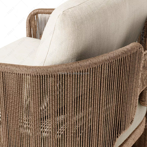 Ferly Handgeweven All-Weather Pe Rotan Lounge Stoel Met Vat Ruggarantie Aluminium Frame - Product Image 5