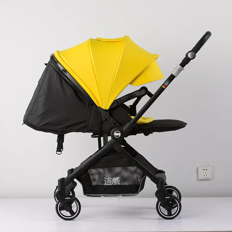 Reversible Folding UPF50 Anti-Sunshine Baldachin Kinderwagen 2 In 1 Zwei-Wege-Kinderwagen Regenschirm Kinderwagen für Neugeborene
