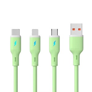 <strong>3</strong>-in-1 USB Type-C to Micro <strong>IOS</strong> Android Charger Suitable for <strong>Apple</strong> and Samsung's Super Fast Charging Data Cable - Product Image 2