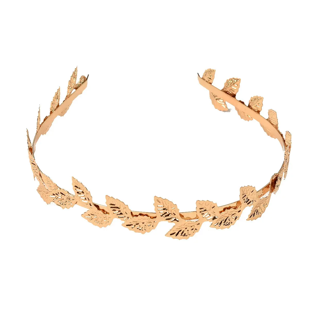 New Fashion Retro Cabelo Bandas Para As Mulheres Casamento Metal Gold Leaf Cabelo Headbands Meninas Noiva Cabelo Acessórios
