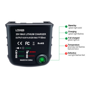 LCS1620 เครื่องชาร์จแบตเตอรี่ลิเธียมสําหรับเครื่องชาร์จแบตเตอรี่แบบชาร์จไฟได้ BLACK & DECKER 20V - Product Image 5