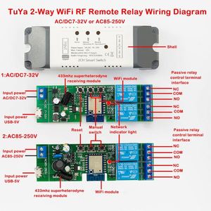 Tuya Smart Remote Control <strong>Wireless</strong> Wifi Switch Module 1/2/4CH - 7-32V 220V Relay Receiver for Led Light Lamp Fan DIY - Product Image 6