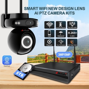 4CH 5MP Wireless Camera Kit <strong>for</strong> <strong>Home</strong> Security Remote Control Two Way Audio AI Human Detection Wifi Security Camera <strong>System</strong> - Product Image 2